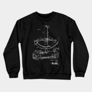 Impact Responsive Distress Signal Device Vintage Patent Hand Drawing Crewneck Sweatshirt